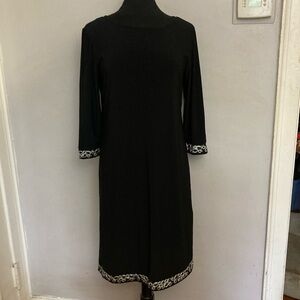 12-21 Fashion Bug Black Shift Dress Bejeweled Medium NWT NEW Bling Rhinestone